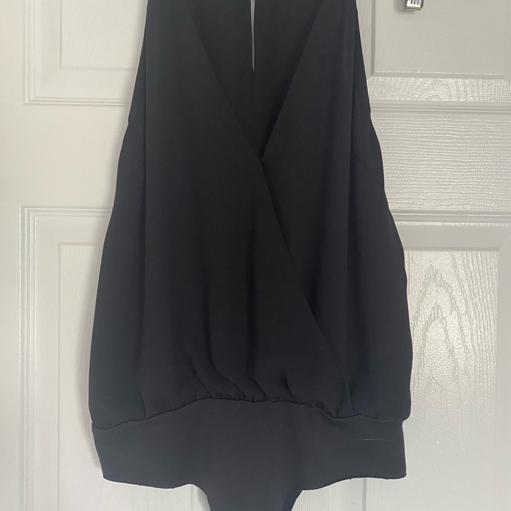 Dynamite Black Sleeveless Bodysuit